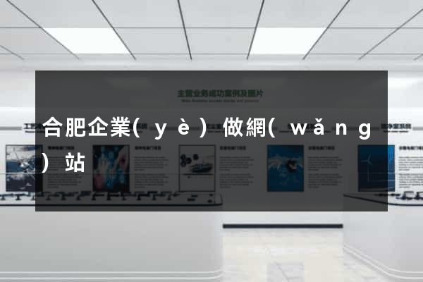 合肥企業(yè)做網(wǎng)站