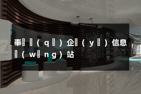 奉賢區(qū)企業(yè)信息網(wǎng)站