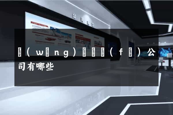 網(wǎng)頁開發(fā)公司有哪些