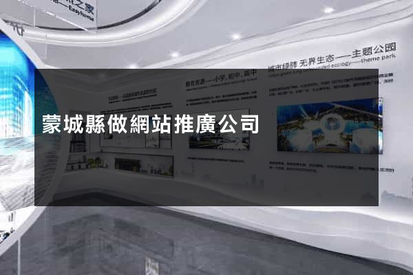 蒙城縣做網站推廣公司