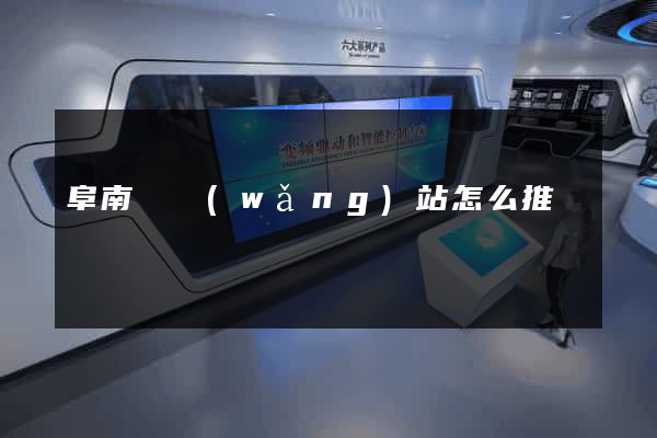 阜南縣網(wǎng)站怎么推廣