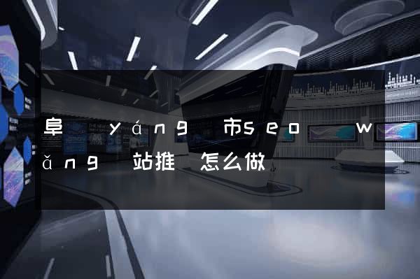 阜陽(yáng)市seo網(wǎng)站推廣怎么做