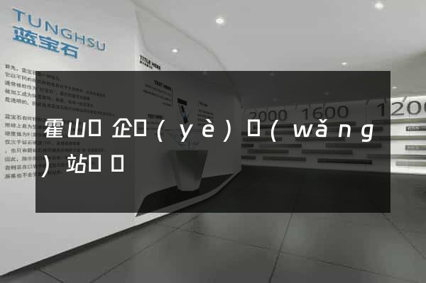 霍山縣企業(yè)網(wǎng)站設計