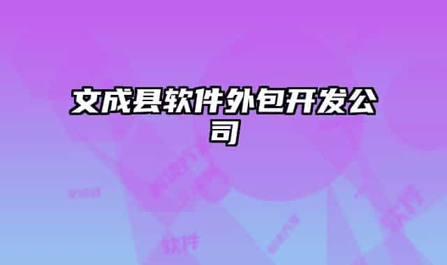 文成縣軟件外包開發(fā)公司